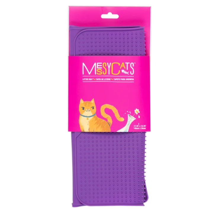 Messy Cats Silicone Litter Mat - Purple