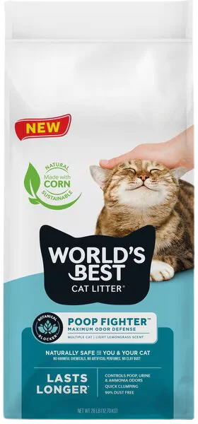 World's Best Cat Litter Multiple Cat Poop Fighter Formula 28lb Bag